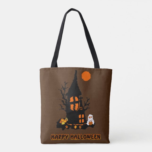 Saco de Tote Feliz Halloween (Verso)