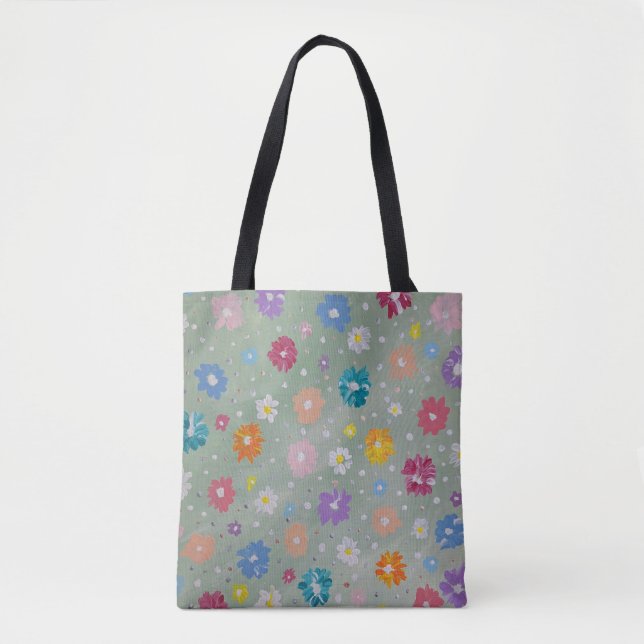 Saco de Tote Floral Pastel Poise (Frente)