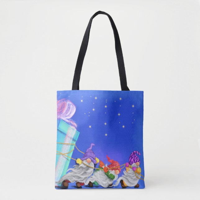 Saco de Tote Gnomo de Natal (Frente)