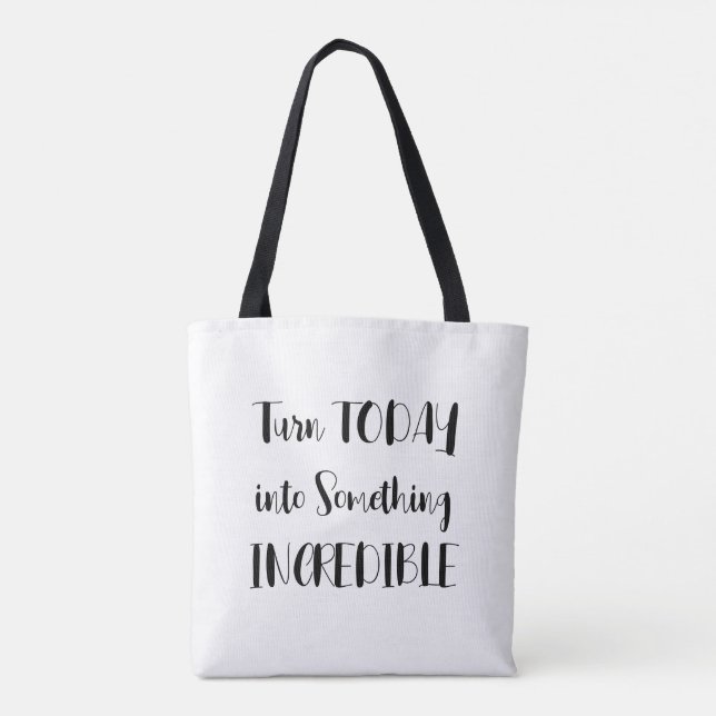 Saco de Tote Inspiracional Vibes Positivo (Verso)