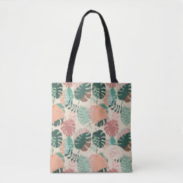 Saco de Tote Personalizado Boho Monstera Summer