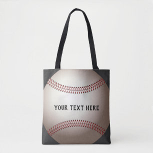 saco de tote personalizado de beisebol adicione se