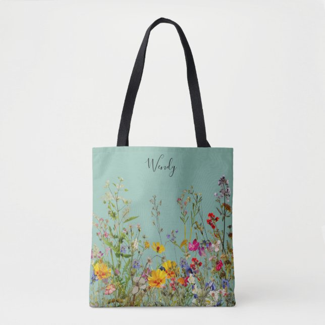 Saco de Tote Personalizado do Jardim da Natureza (Frente)