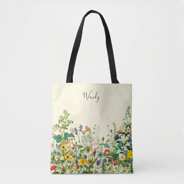Saco de Tote Personalizado do Jardim da Natureza (Frente)