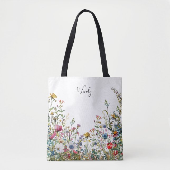Saco de Tote Personalizado do Jardim da Natureza (Frente)