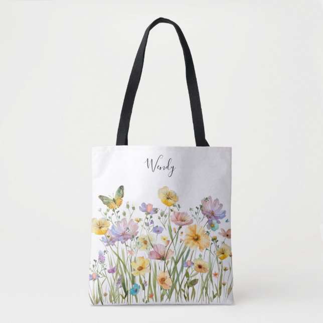 Saco de Tote Personalizado do Jardim da Natureza (Frente)
