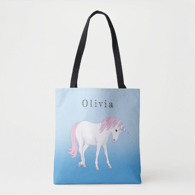 Saco de Tote Personalizado do Unicorn (Frente)