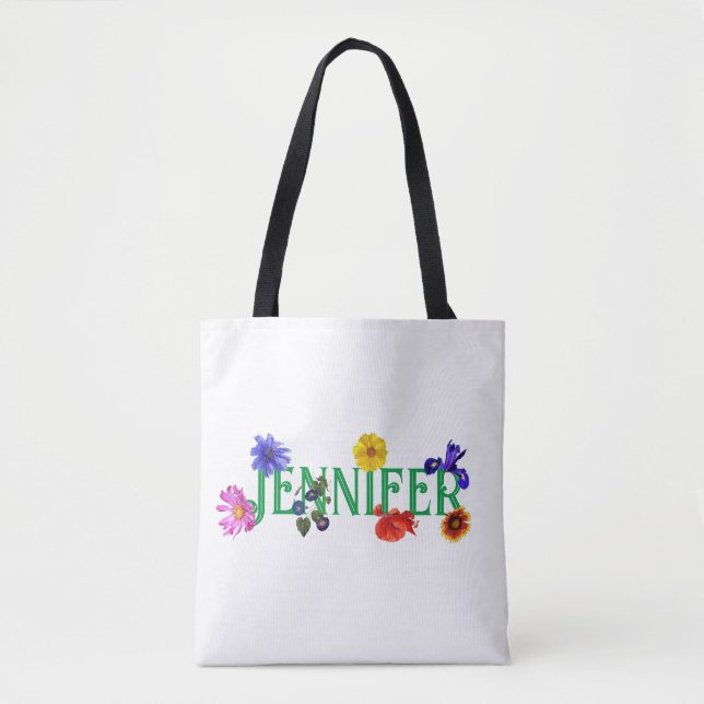 Saco de Tote Personalizado 'Flores Selvagens' (Frente)