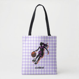 Saco de Tote Personalizado para Garota de Basquete