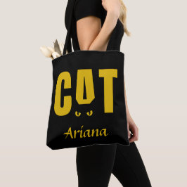 saco de tote personalizável para amantes de gatos