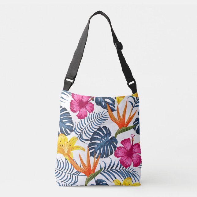 Saco de Tote Tropical com Flores (Frente)