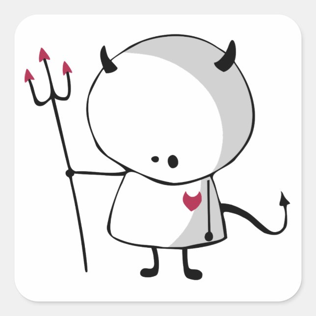 Saco de Tratamento de Diabo Fofo Adesivo (Frente)