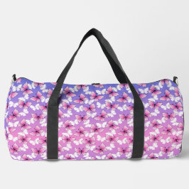 Saco de Viagem com Padrão de Borboleta Rosa e Bran