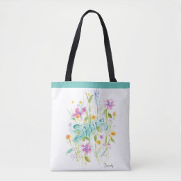 Saco do Tote da Flor, bolsa de canvas