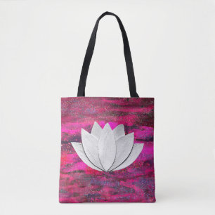 Saco do Tote da Galáxia Rosa do Flor do Lotus