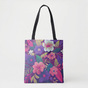 Saco Floral Tote Jardim de Meia-Noite Joia