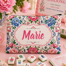 Saco Personalizado de Peças de Mahjong Floral