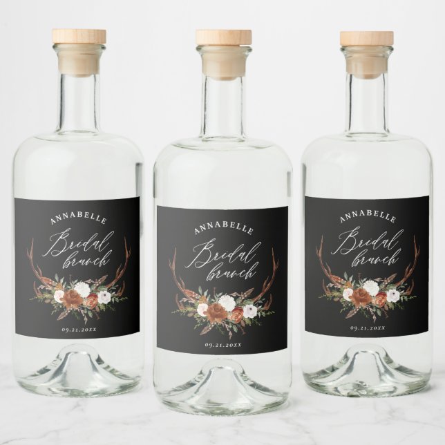 Saco rústico bronze botânico preto (Garrafas)