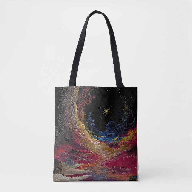 Saco Tote Abstrato Noite Cósmica (Frente)