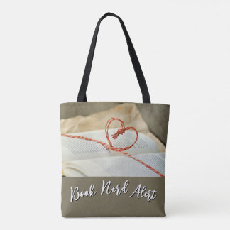 Saco Tote Alerta de Nerd de Livro