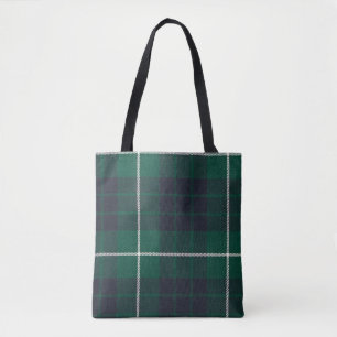 Saco Tote All-Over-Impressão Tote de Tartan, Médio