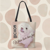 Saco Tote Bichon de Pelo de Amor