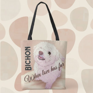 Saco Tote Bichon de Pelo de Amor
