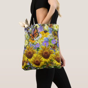 Saco Tote Borboleta Girassol