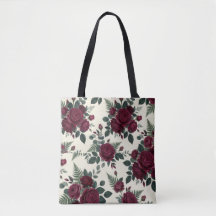 Saco Tote Burgundy e Verde Floresta