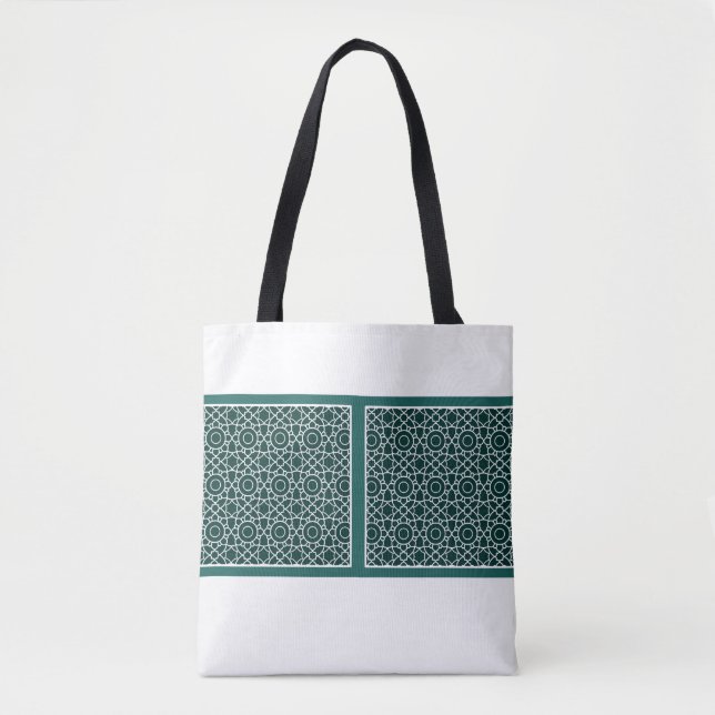 Saco Tote com Azulejo Turco Verde (Frente)
