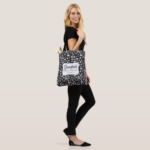 Saco Tote com Ícones de Teatro Preto e Branco