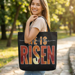 Saco Tote com Imagem Personalizada - Ele Ressuscit