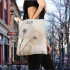 Saco Tote com Monograma Desejo de Dente-de-Leão