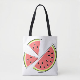 Saco tote com pedaços de melancia
