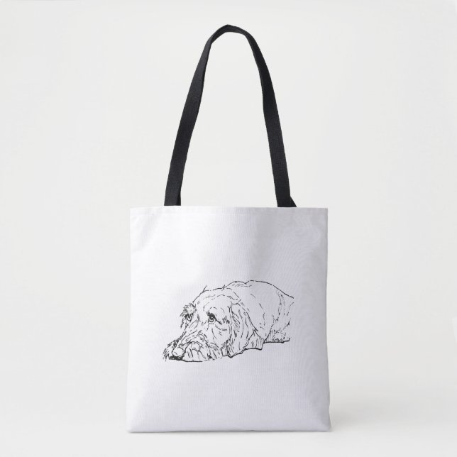 Saco Tote Dachshund de Pelo de Arame (Frente)