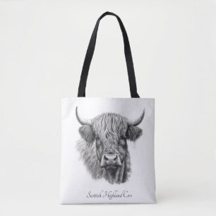 Saco Tote de Arte de Desenho de Vaca das Terras Al