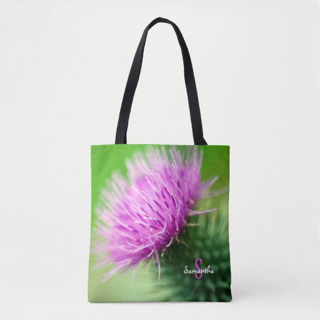 Saco tote de Cardo Roxo (Frente)