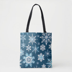 saco tote de cristais de floco de neve