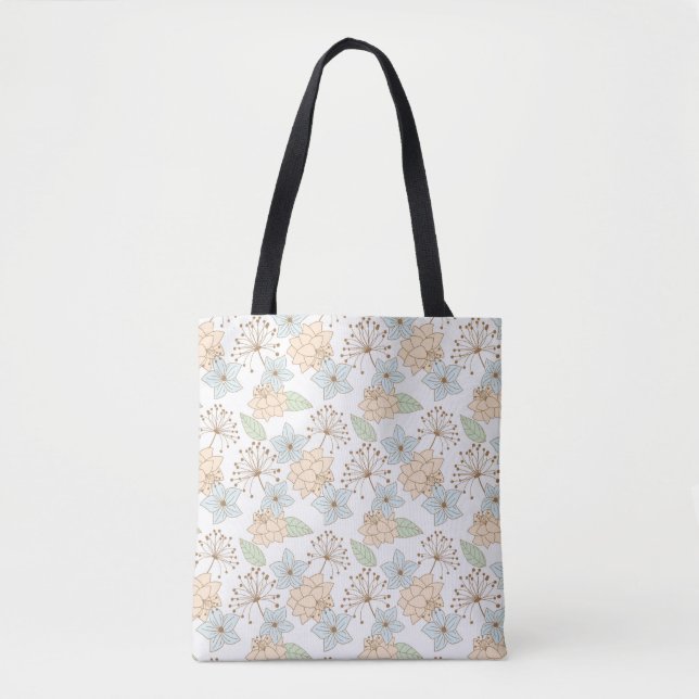 saco tote de flores de primavera (Frente)