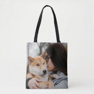Saco Tote de Foto Personalizada Dupla Face
