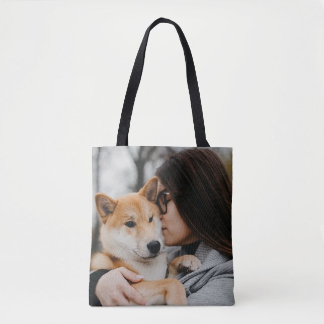 Saco Tote de Foto Personalizada Dupla Face (Frente)