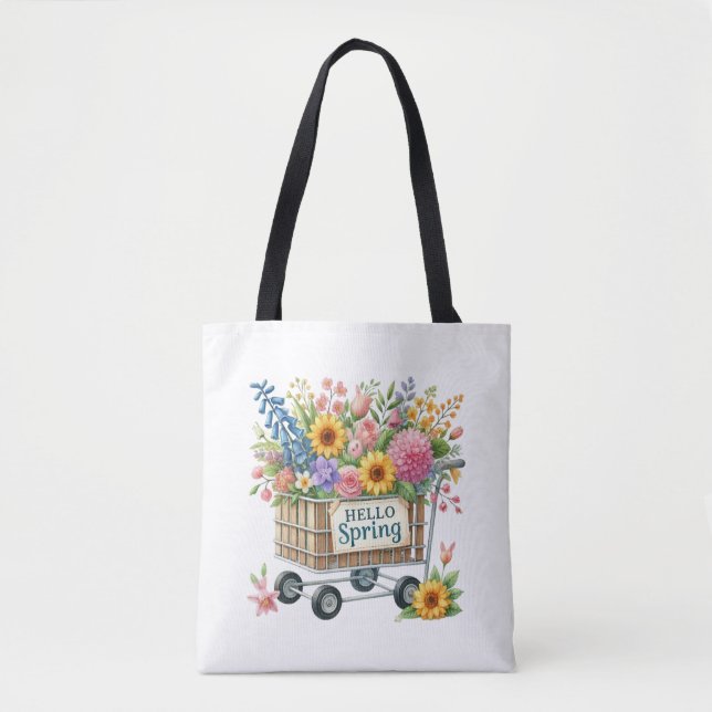Saco Tote de Grinalda Floral Tote-Spring (Frente)
