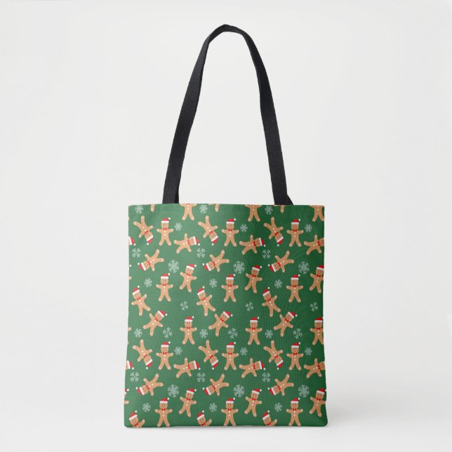 Saco Tote de Impressão de Biscoitos de Gengibre de (Frente)