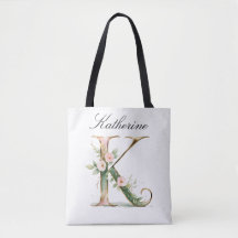 Saco Tote de Impressão Total com Letra Floral Dour