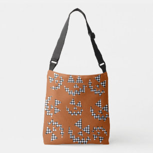 Saco tote de Jack O’ Lanterns preto, branco e lara