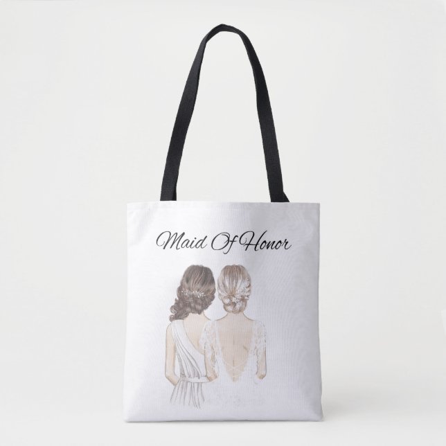 saco tote de madrinha de honra (Frente)