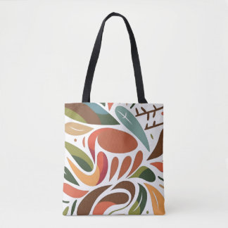Saco Tote de Padrão Orgânico Abstrato