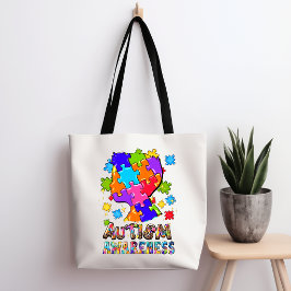 Saco Tote de Puzzle de Conscientização do Autismo
