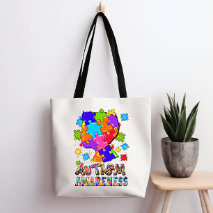 Saco Tote de Puzzle de Conscientização do Autismo