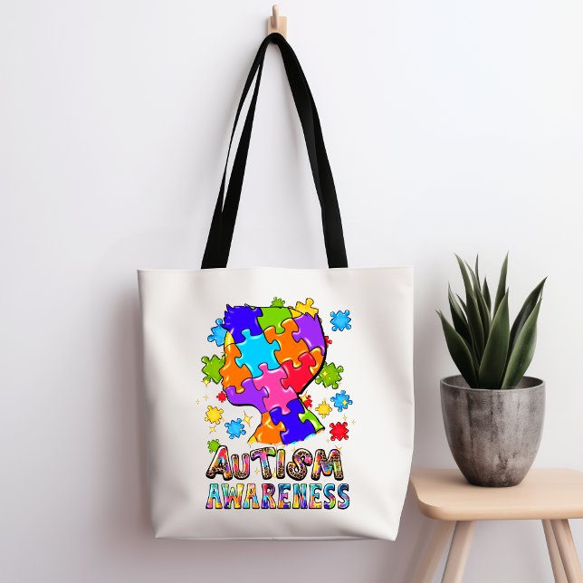 Saco Tote de Puzzle de Conscientização do Autismo  (Criador carregado)